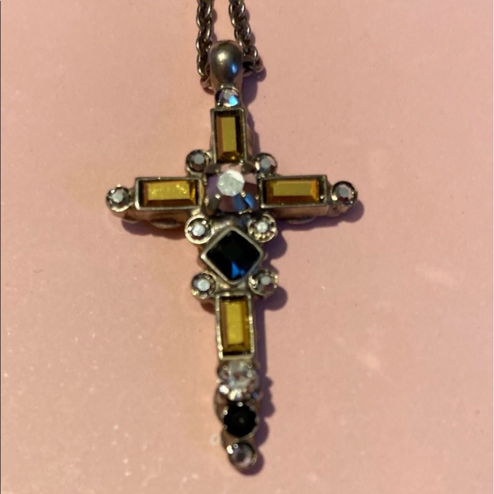 SORRELLI Crystal Cross Pendant NIQUEA.D NWT